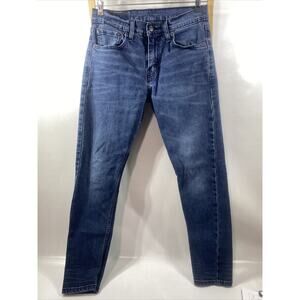 Levi's 512 Slim Tapered Leg Distressed Denim Blue Jeans Men's Size 28x30